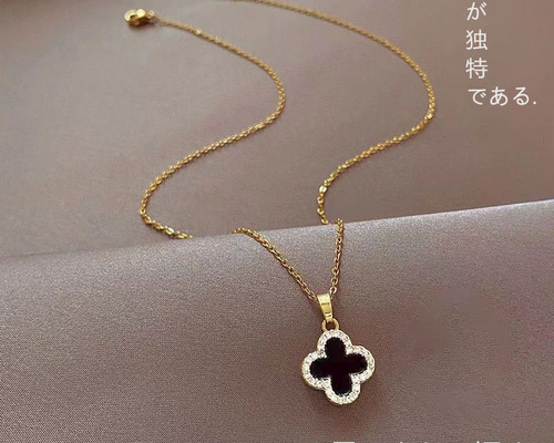 高級感#旅行#小人数#贈り物#クローバーネックレス女性軽贅沢小人数高級