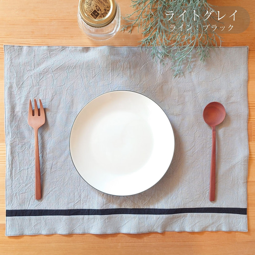 冬色/32✕42cm＊ランチョンマット＊冬に映えるブラックorライトグレイ2