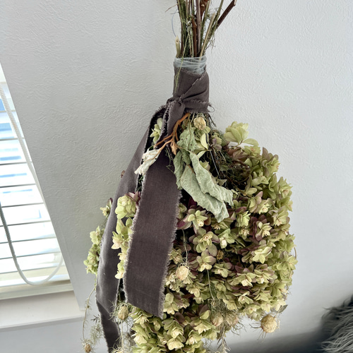 カシワバアジサイのスワッグ ドライフラワー Sanctuary by the Sea