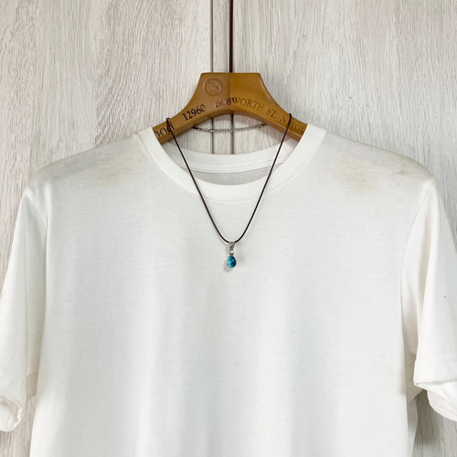 フーベイ　ターコイズ　シルバー　ネックレス　ペンダント　#インディアンジュエリー フーベイ ターコイズ トルコ石 シルバーネックレス ペンダント