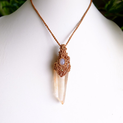 タンジェリンレムリアンクォーツ 原石ポイント&ムーンストーン