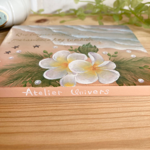 端材トールペイントのサマーオーシャン 絵画 アトリエ ユニヴェール