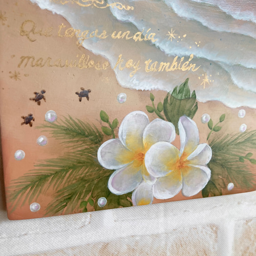 端材トールペイントのサマーオーシャン 絵画 アトリエ ユニヴェール