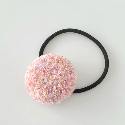 ハンドメイド♡モコモコチョコレートポニー ヘアゴム