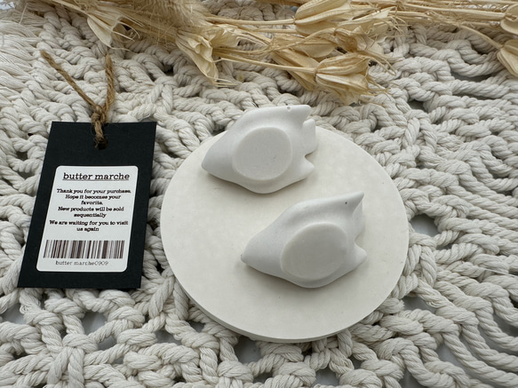 2点set スモールbabyバードオブジェ(オフホワイト) ///  ジェスモナイト 撮影小物 オブジェ 3枚目の画像