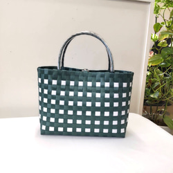 プラカゴ、モスグリーン1色 ハンドメイド お出かけやお仕事に！シック
