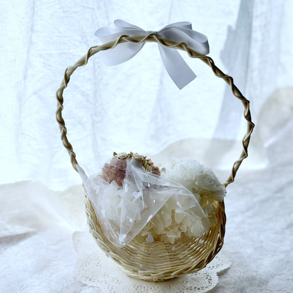 「これすごいね！」とゲストも喜ぶうちの子ウェルカムバスケット【オーダーメイド】世界で１つのウェディング まるで絵画のようなプリザーブドフラワーアレンジ　「フラワーフレーム　メヌエット」 ZY1427039600(10920円)