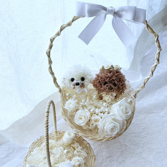 「これすごいね！」とゲストも喜ぶうちの子ウェルカムバスケット【オーダーメイド】世界で１つのウェディング まるで絵画のようなプリザーブドフラワーアレンジ　「フラワーフレーム　メヌエット」 ZY1427039600(10920円)