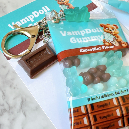 チョコミントグミベアーバッグチャーム バッグチャーム VampDoll