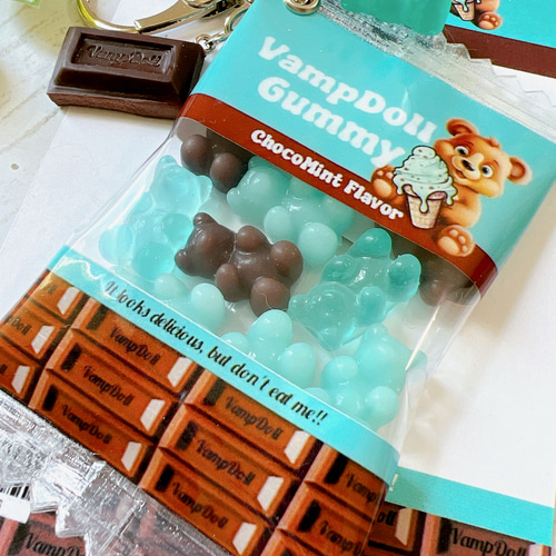 チョコミントグミベアーバッグチャーム バッグチャーム VampDoll