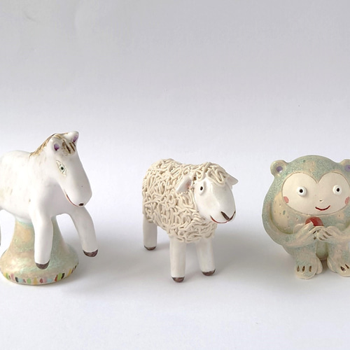 12支干支揃いました！ 干支ミニ置物12支セット（12） 陶器 その他置物