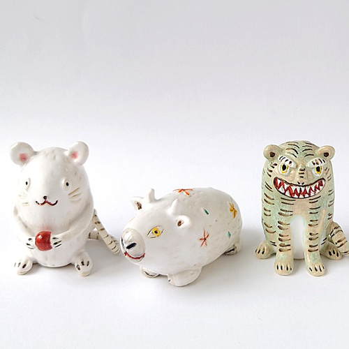 有田焼十二支　全部で14体セット 12支干支揃いました！ 干支ミニ置物12支セット（12） 陶器