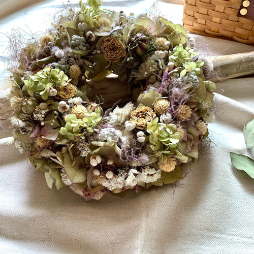 アナベル紫陽花リース