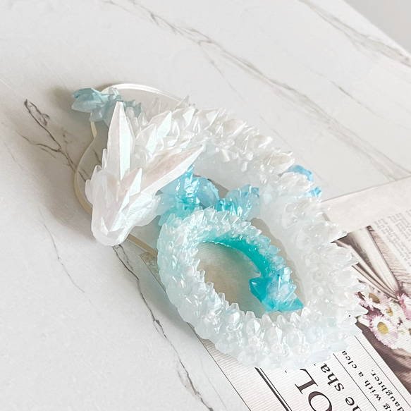 美品「Windstone Editions」ホワイトドラゴン☆オブジェ置物☆竜 Bantam Dragon – White – Windstone Editions