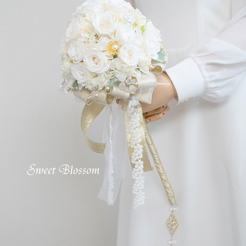 オーダーメイド】プリザーブドフラワー プリンセス風ステッキブーケ