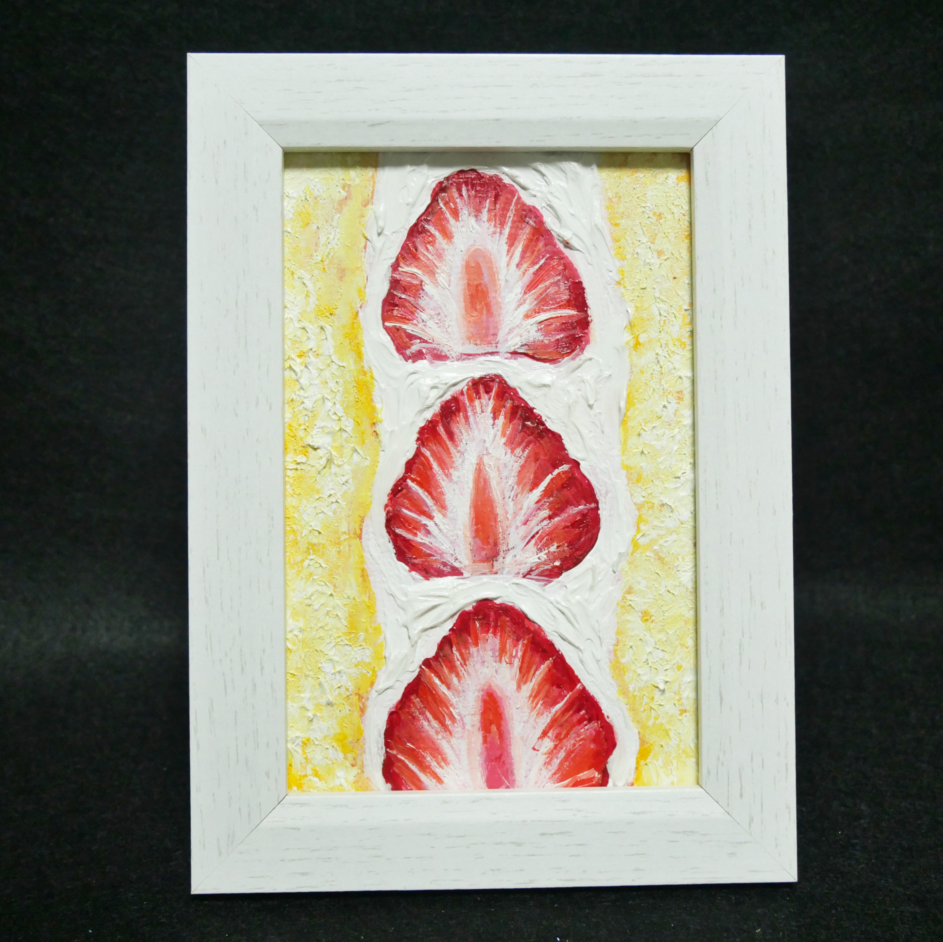 油絵 油彩 油彩画 絵 絵画 ミニ絵画【莓サンド】 油絵 油彩 油彩画 絵 絵画