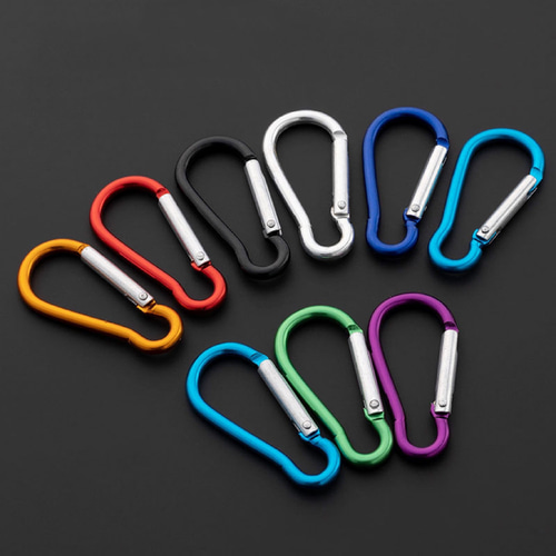 カラフル カラビナ 1個 全9色 キーホルダー バッグチャーム 繋ぎ 金具