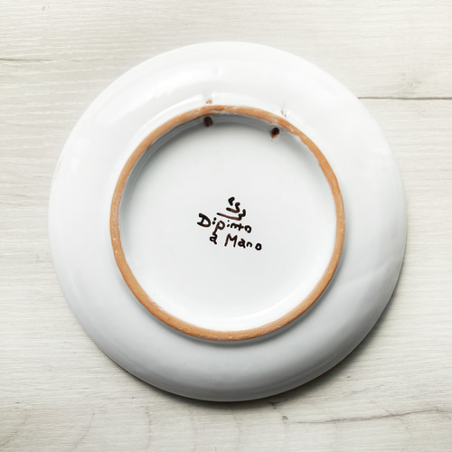 丸皿16cm マヨリカ焼き 動物シリーズ イタリア陶器 PIA006
