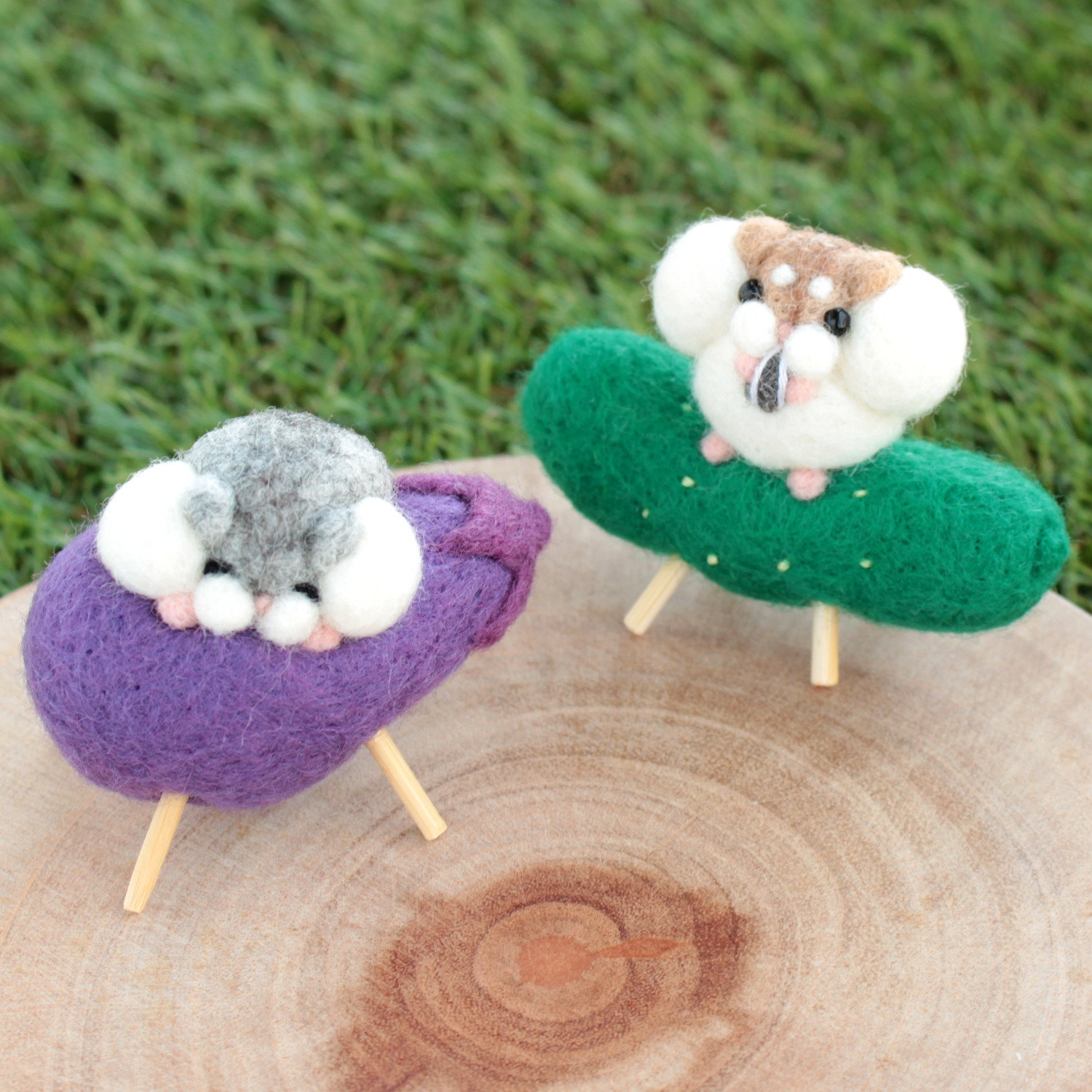 ハムスターとミニ精霊馬セット【ロボロフスキー＆ジャンガリアン】 4,160円