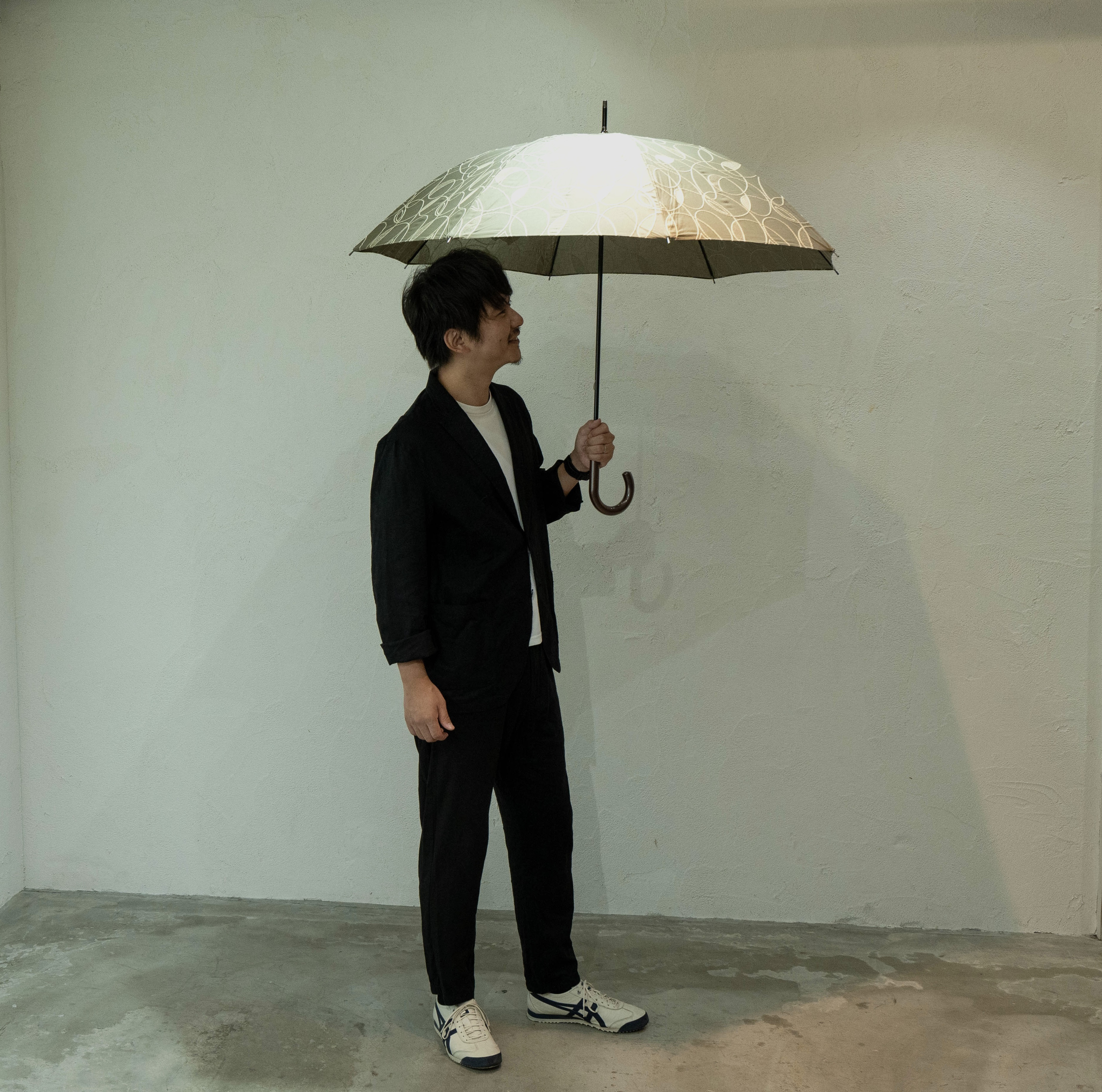 刺繍/メンズ日傘/国産刺繍/送料無料