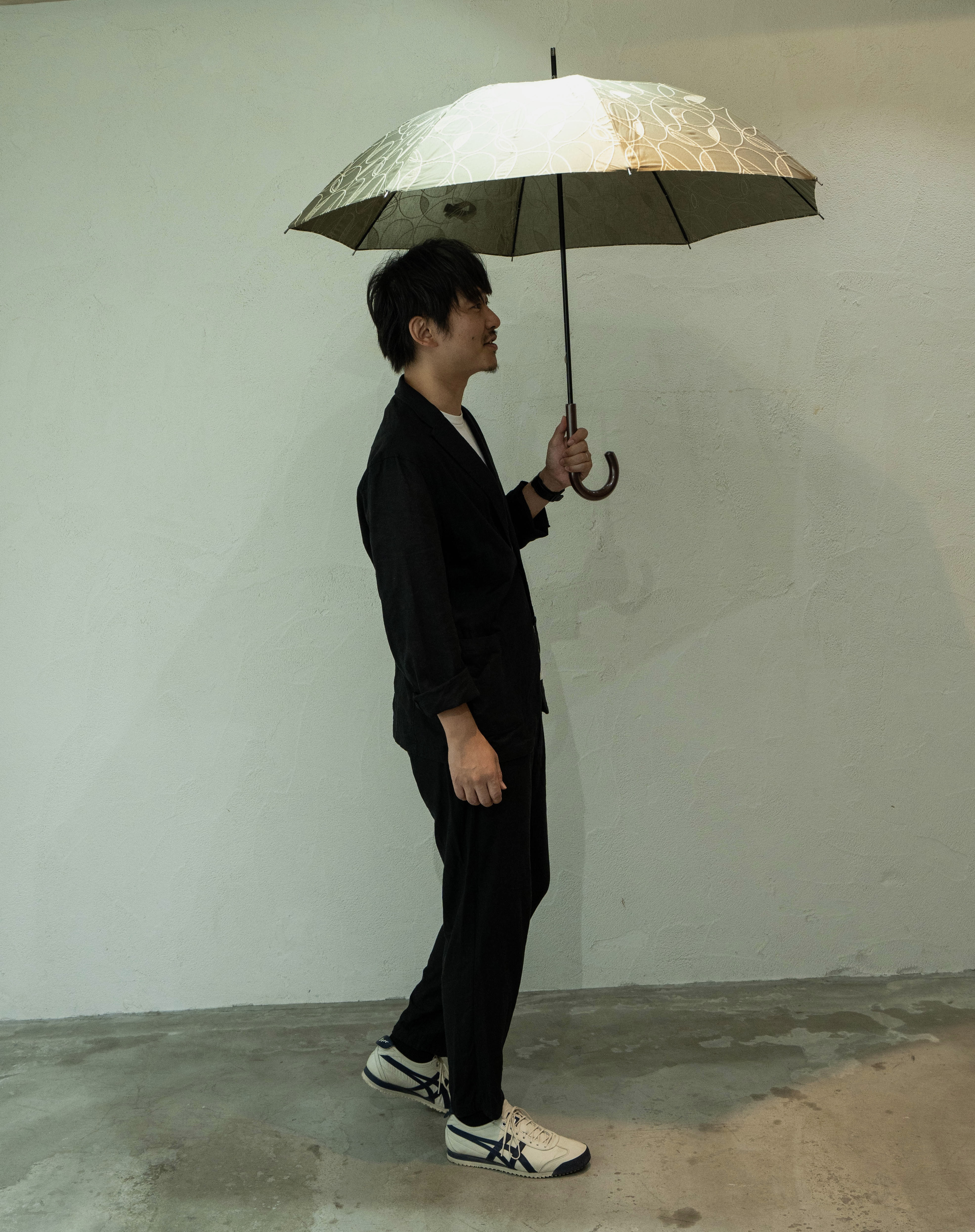 刺繍/メンズ日傘/国産刺繍/送料無料