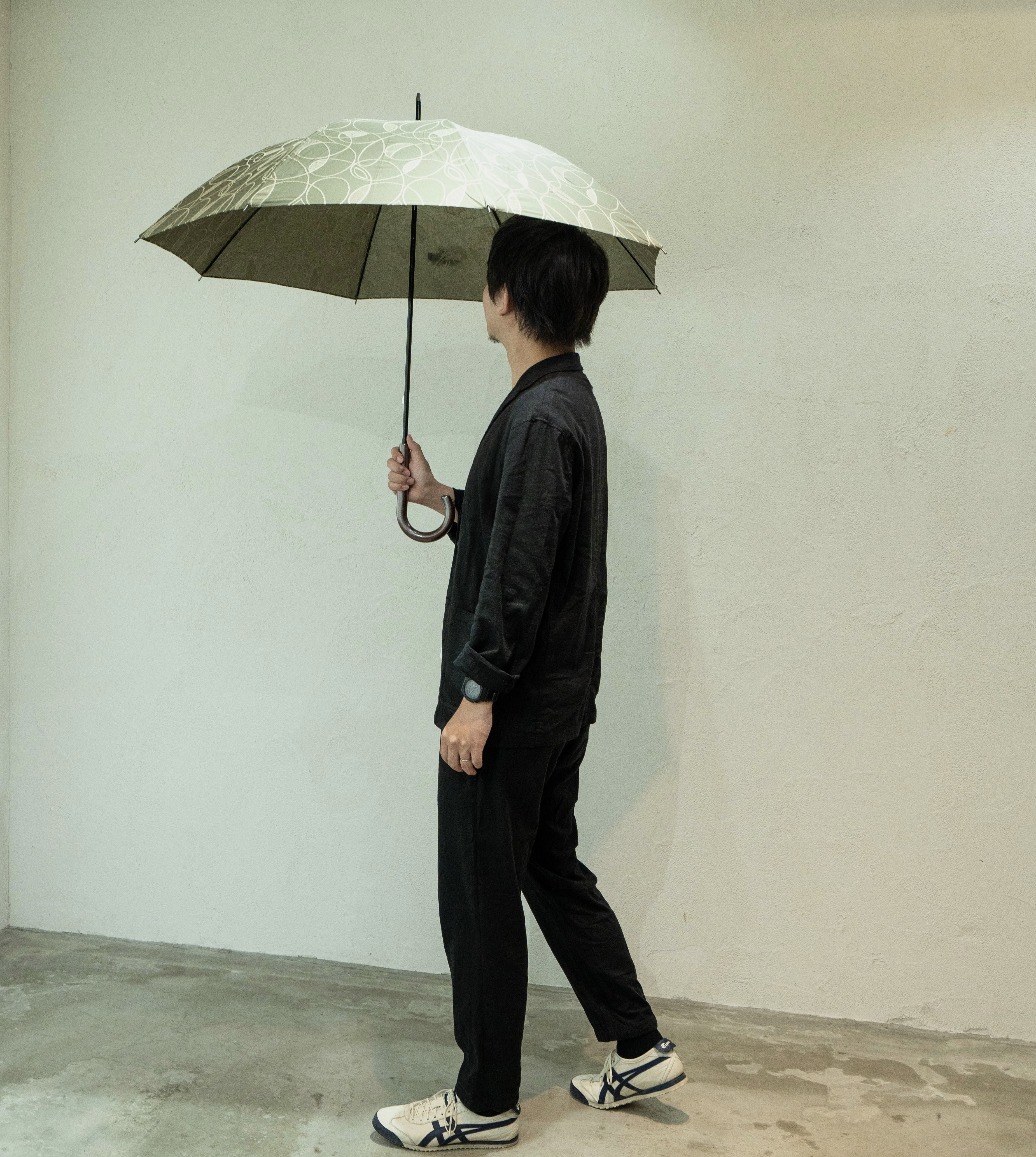 刺繍/メンズ日傘/国産刺繍/送料無料