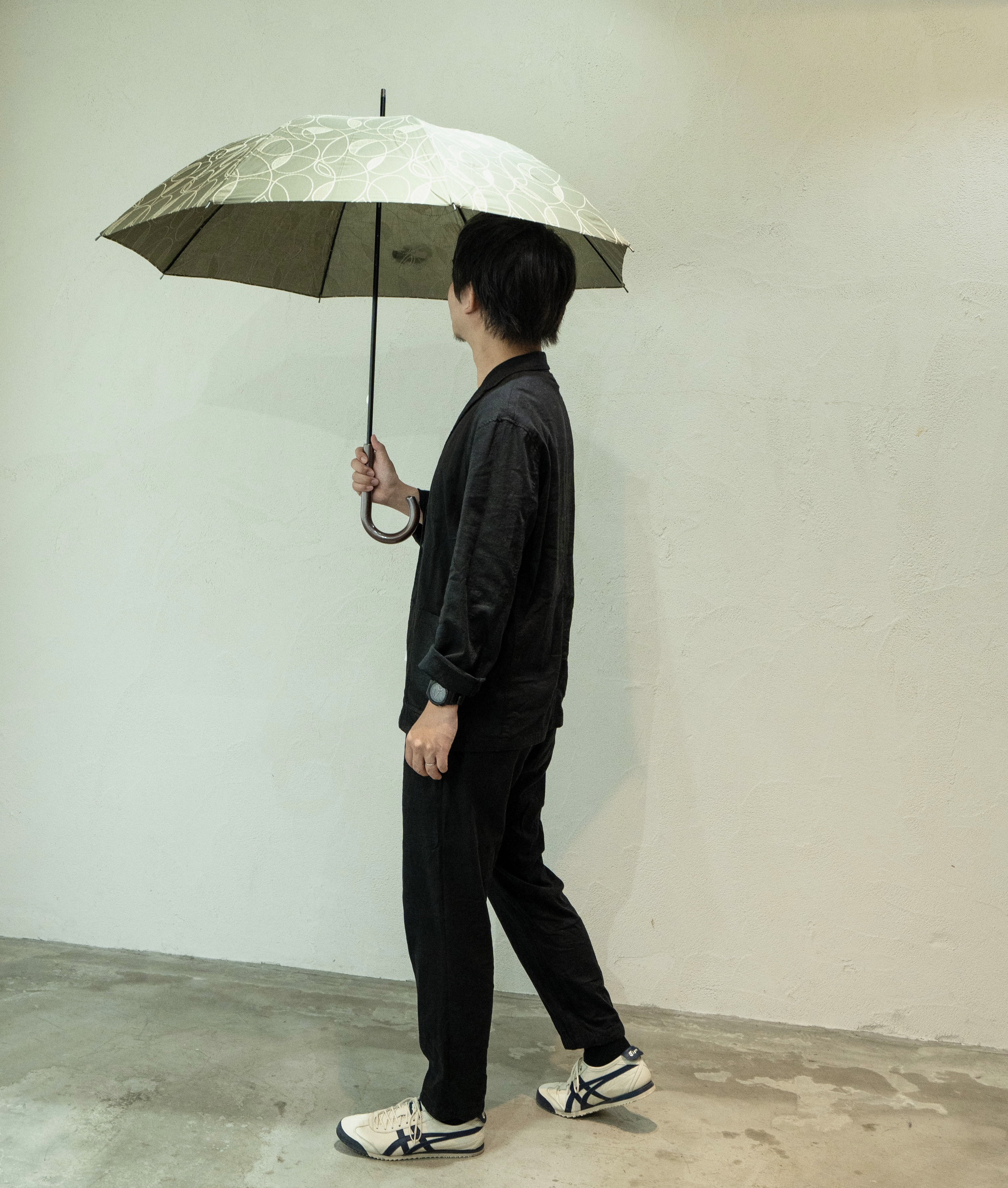 刺繍/メンズ日傘/国産刺繍/送料無料