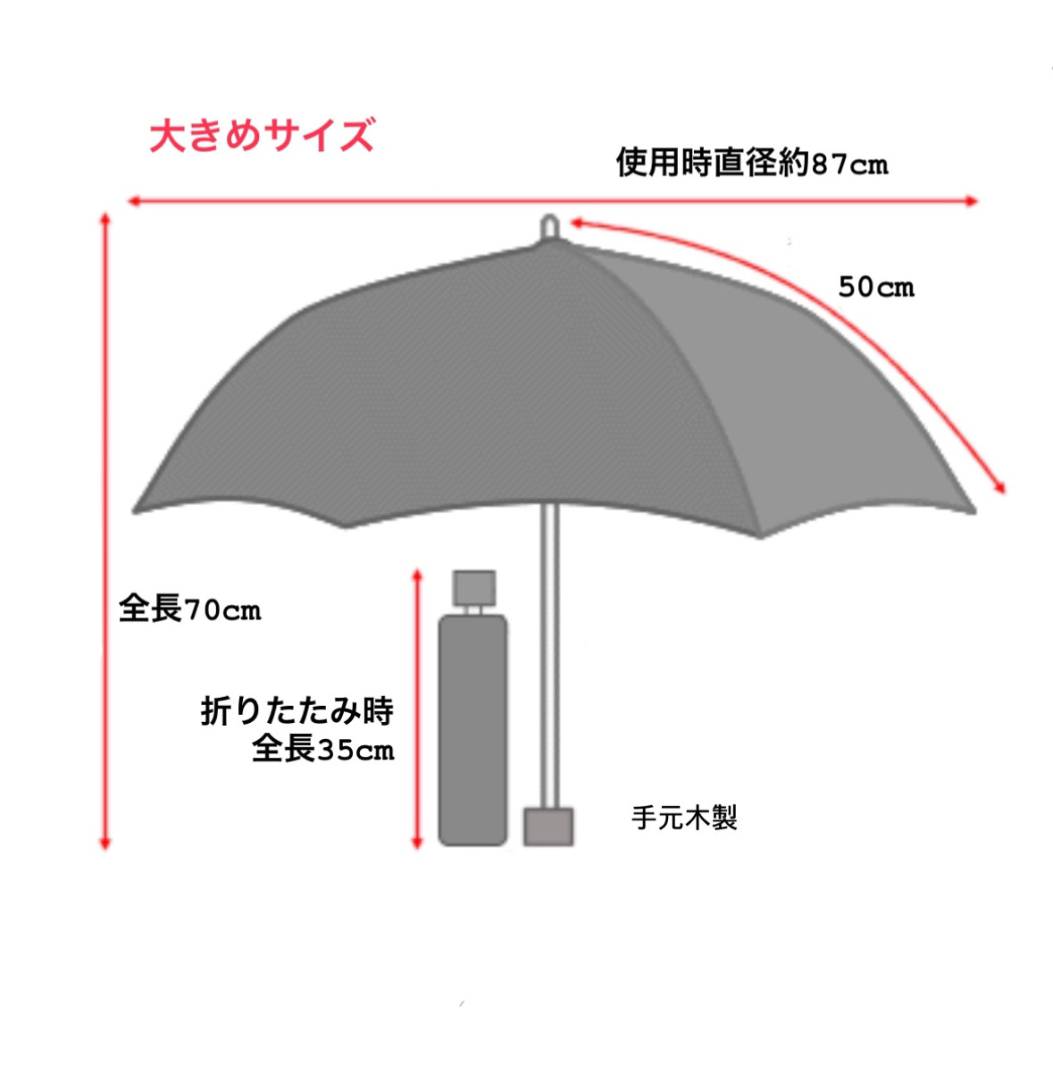 刺繍/メンズ日傘/国産刺繍/送料無料