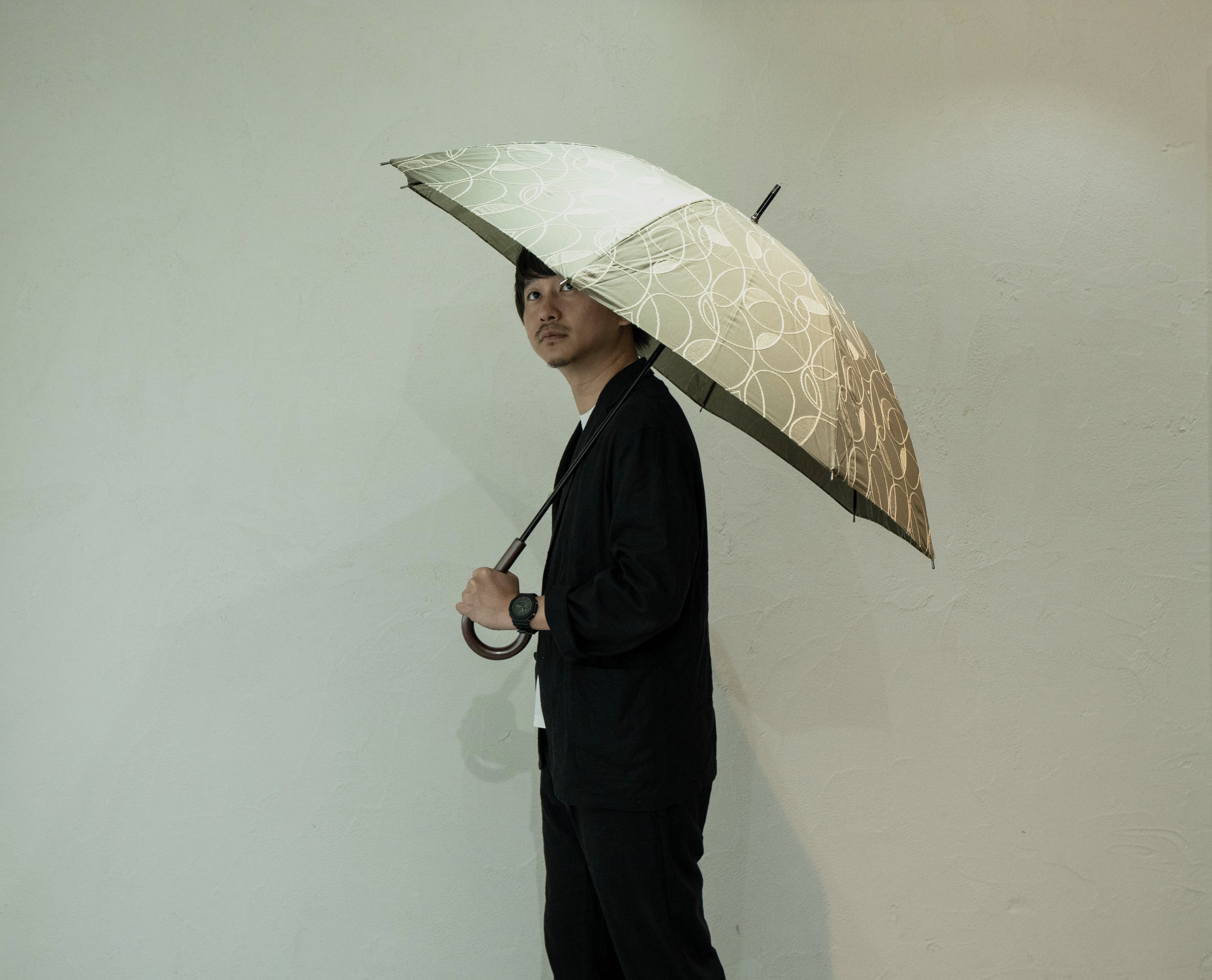 刺繍/メンズ日傘/国産刺繍/送料無料