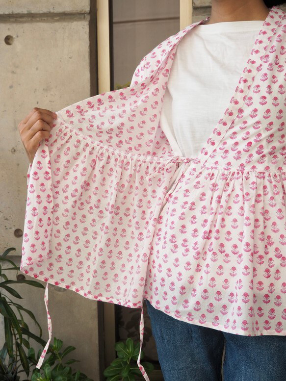 <SALE>インド綿カシュクール羽織 5枚目の画像