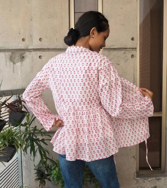 <SALE>インド綿カシュクール羽織 6枚目の画像