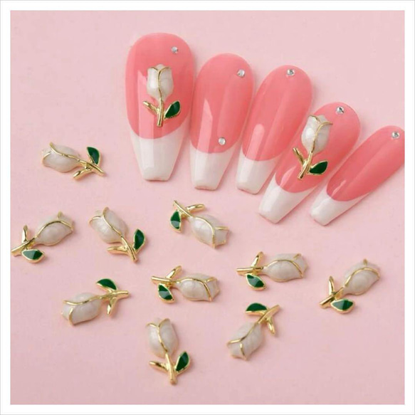 カチューシャネイル　チューリップネイル　ガーリーネイル ♡ #ネイル#ネイルアート#ネイルデザイン#チューリップネイル