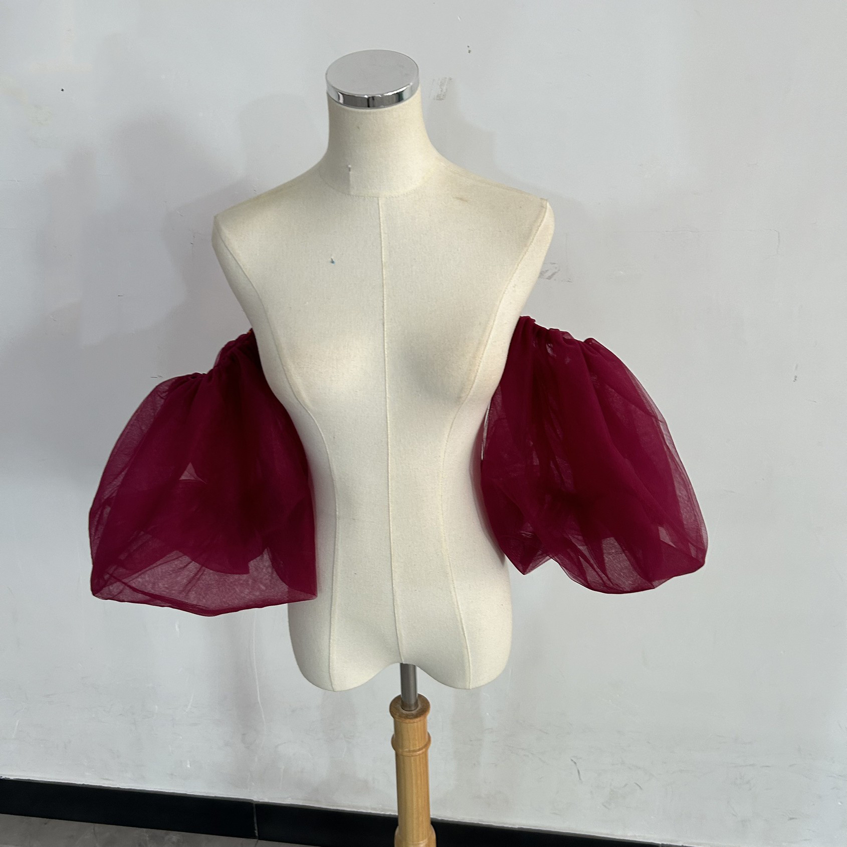 大人気上昇 チェリーピンク ボブスリーブ 取り外し袖 ショルダーの付け袖 パフスリーブ オーダー可能 二の腕を隠せるお袖 6,922円