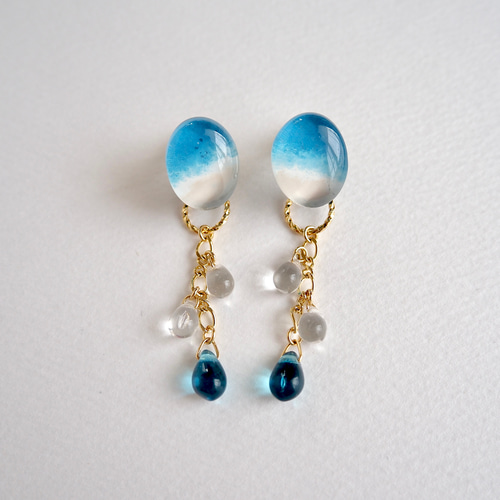 ゆらり海辺の2wayイヤリング/ピアス イヤリング・ノンホールピアス