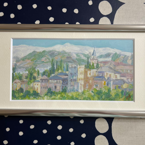 スペイン 風景 絵画 油彩 額 N. Lloret スペイン 風景 絵画 油彩 額 N. Lloret - メルカリ