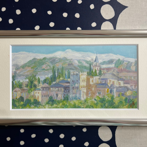 スペイン 風景 絵画 油彩 額 N. Lloret スペイン 風景 絵画 油彩 額 N. Lloret - メルカリ