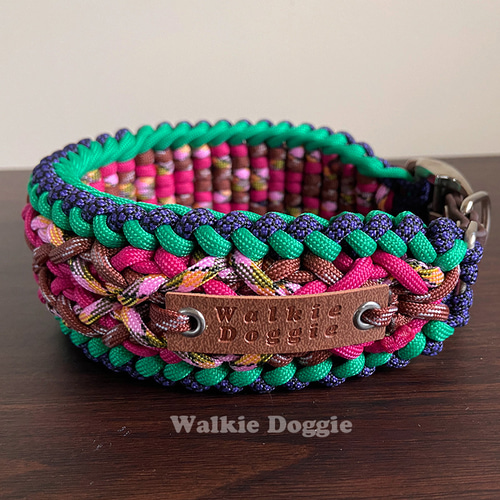 1点限定販売・即発送可】パラコード幅広ハーフチョーク首輪#267 中型犬