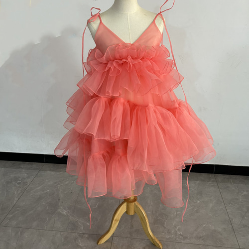 キャミソール カラードレス ソフトチュール 美品！柔らかく重ねた  