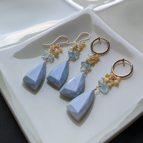 ラスト1点！14kgfカラーオパールピアス/イヤリング