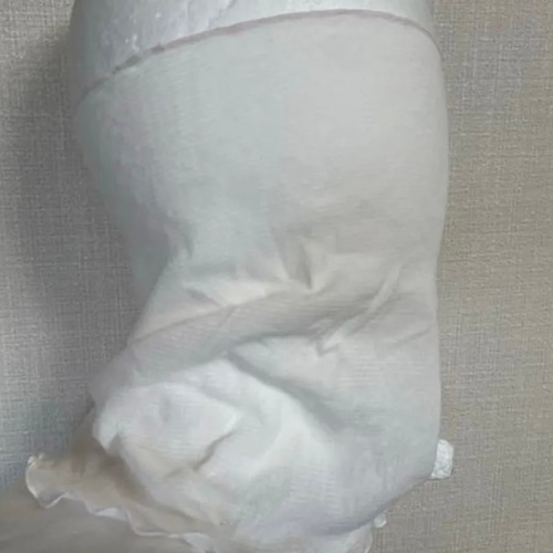 綿100%手染めピンクホワイトレースシングルウェーブ手作りネック  