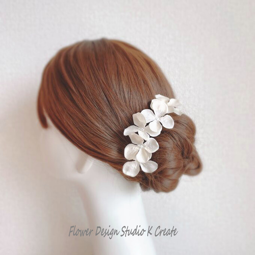 1450円 本物花 シック あじさい 髪飾り 卒業 入学 ブライダル