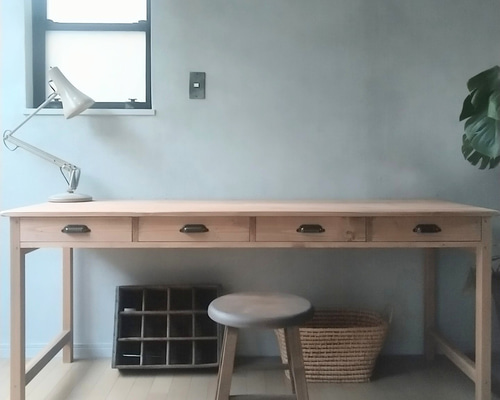 サイズ変更無料 無垢材の作業台 ウッド ワークデスク テーブル サイズ