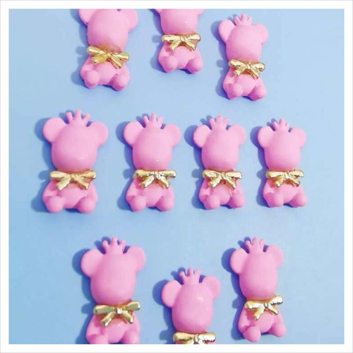 P293《4個》ネイルパーツ ピンク くま 熊 テディベア キャラクター