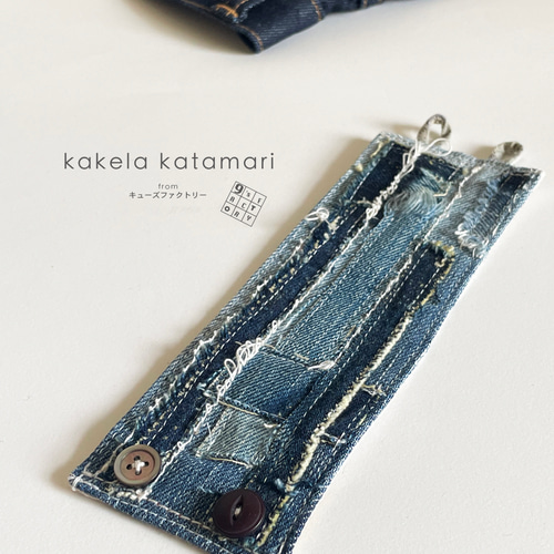 スクラップチップ／for wrist：used denim#002 ☆リストバンド