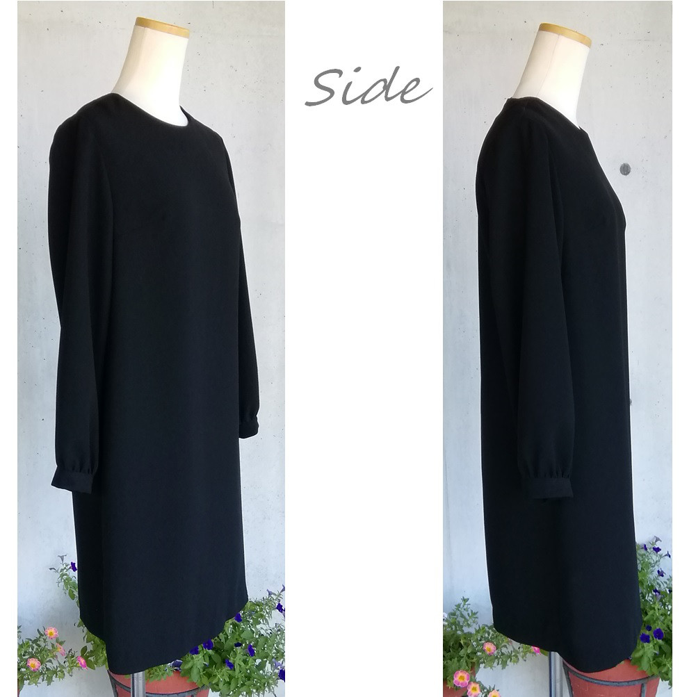 10Lサイズ セール 喪服 夏でも着られるひざ丈ワンピース　清楚でシンプルワンピース　124800-10L