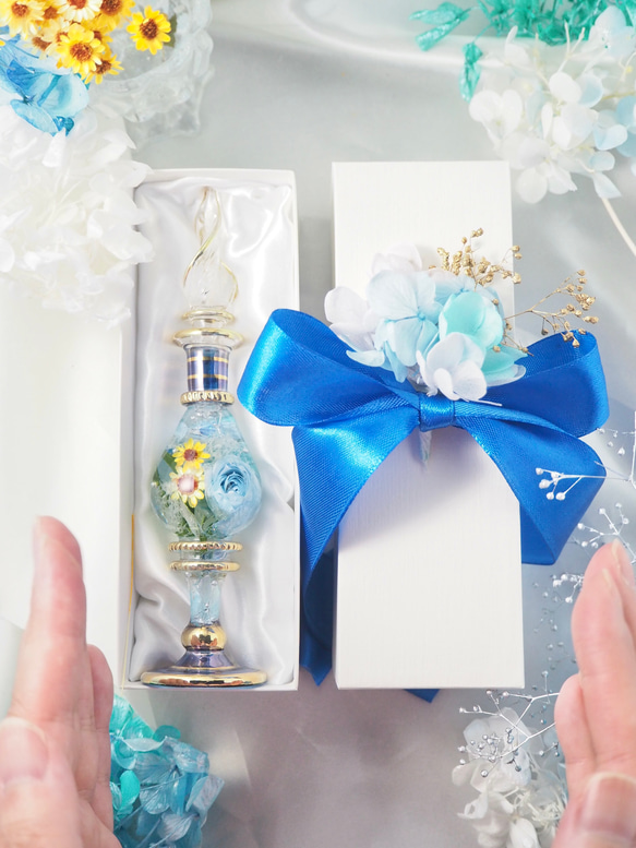 特集掲載】夏色グラス「夏空ひまわり」Mサイズ フラワーアートグラス