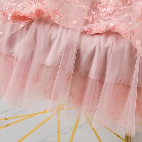 夏、春、秋、チュールスカート、ウエスト ゴム、チュールレース