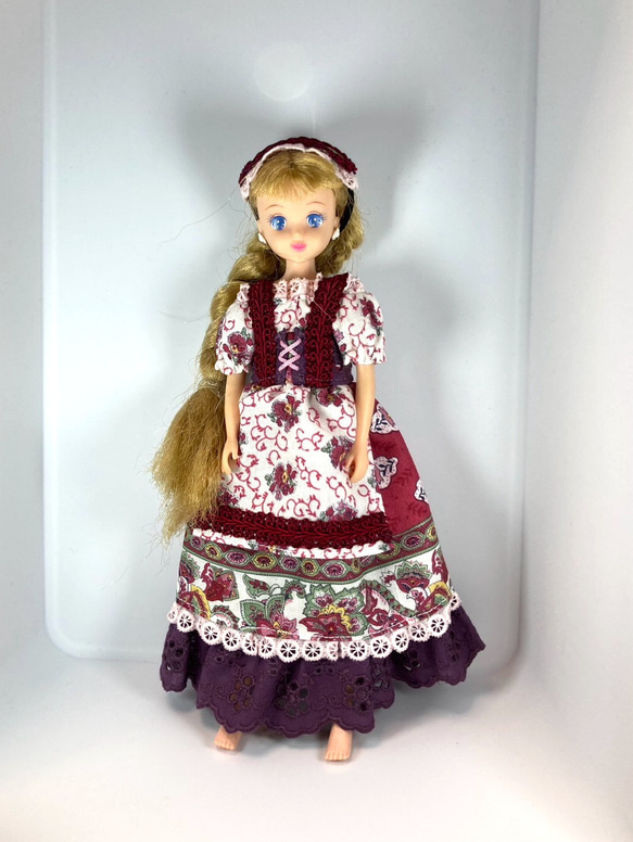 リカちゃん用きせかえ服 〜村娘風ワンピース〜 おもちゃ・人形 チーヌ