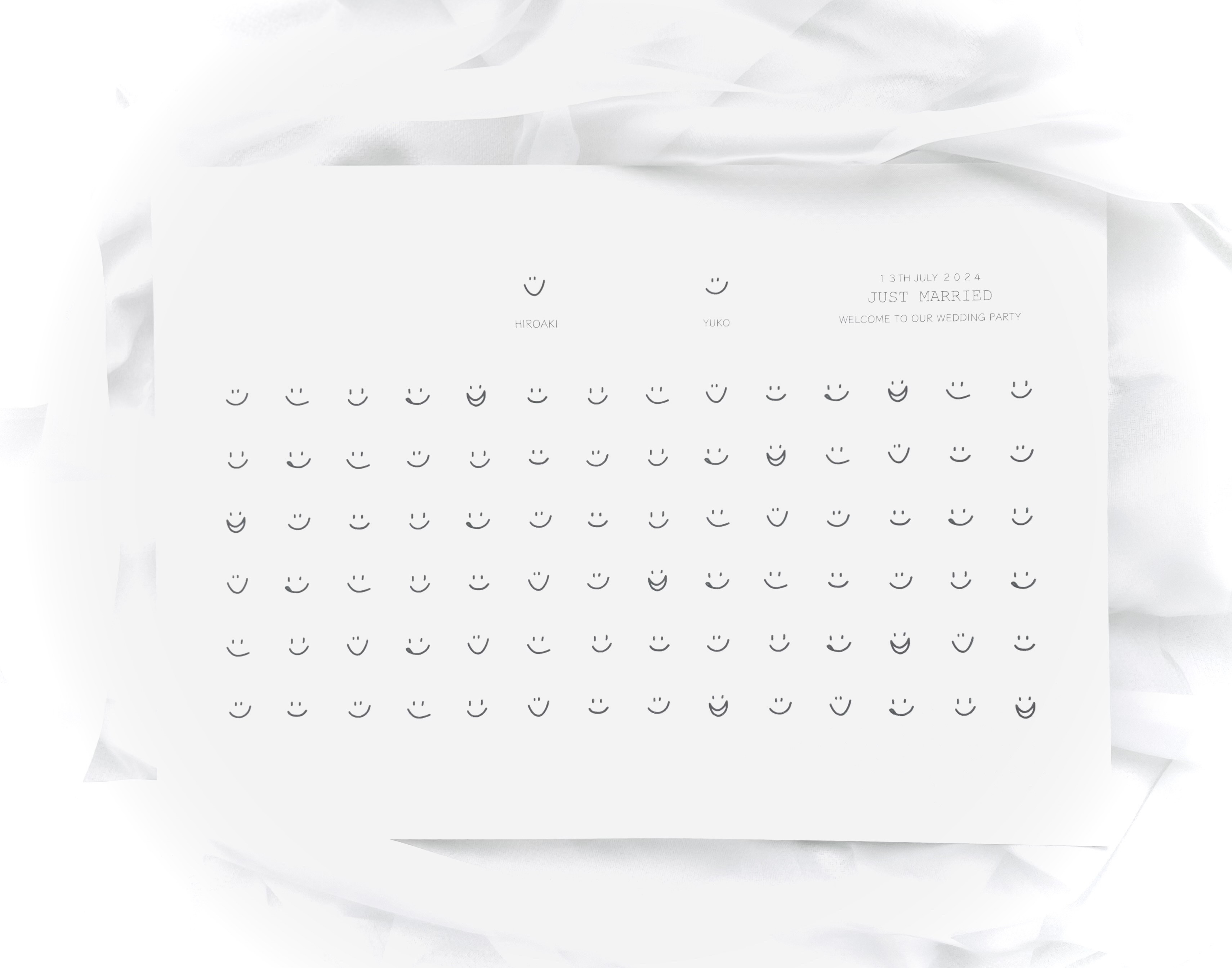 【名前無しアレンジ】突然の欠席でも安心☆参加型で高まる一体感☆高級特殊用紙の結婚証明書