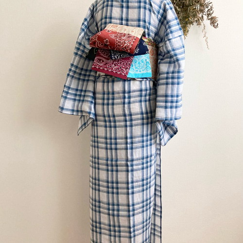 ドルチェ♡宮古上布　着物　反物　洗い張り　麻　本麻　濃紺　#112 ドルチェ様専用♡宮古上布 着物 反物 洗い張り 麻 本麻 濃紺